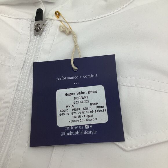 The Bubble Womens Hogan Safari Dress White Size Medium NWT‎ - Picture 7 of 10